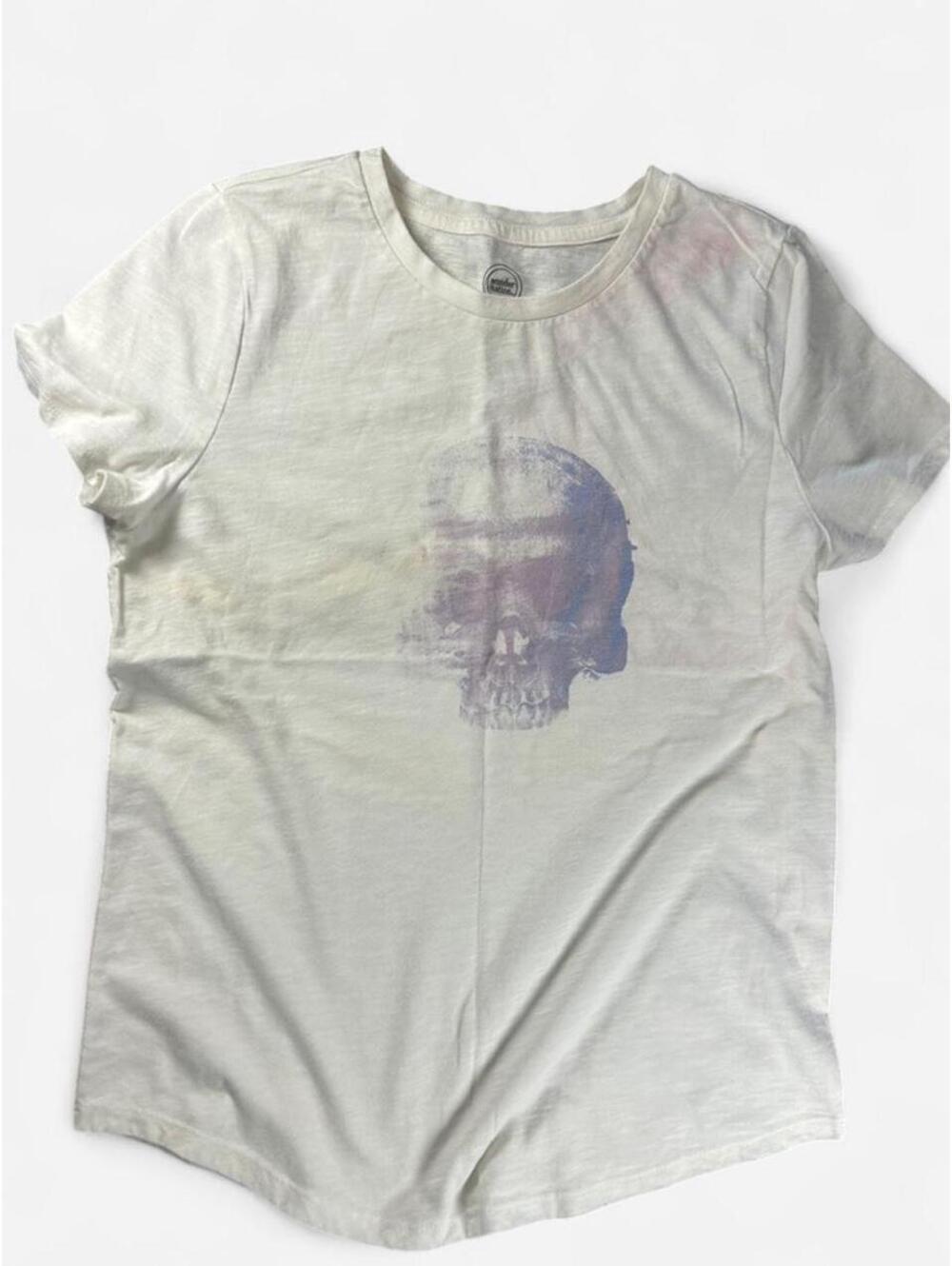 Wonder Nation XL Skull Print White T-Shirt